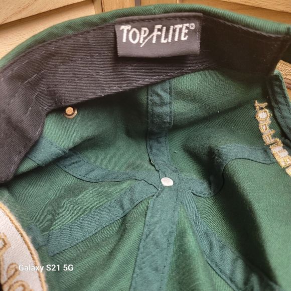 Top Flite Hat Cap strap back adjustable golf cap green embroidered - Picture 11 of 12